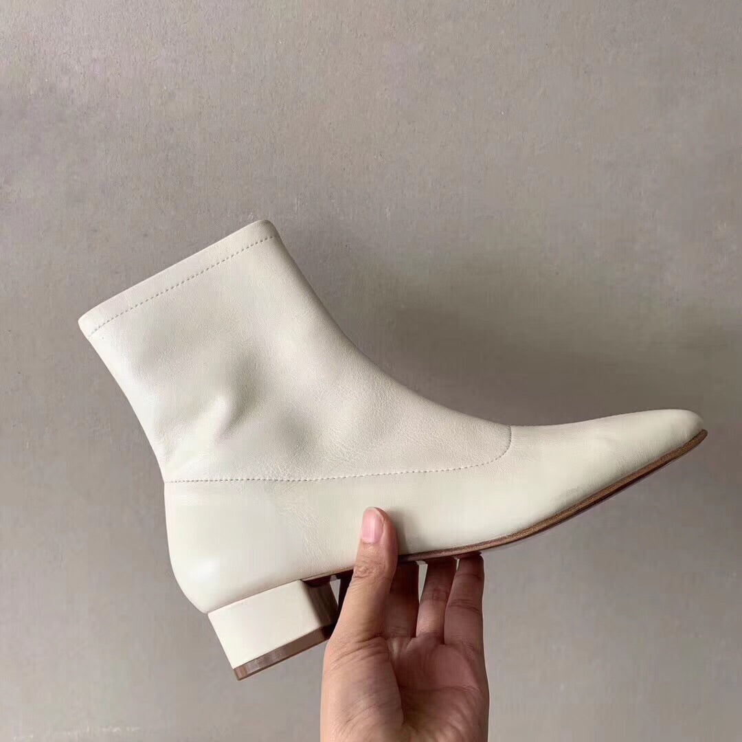 Samantha boots in white – Anna Xi