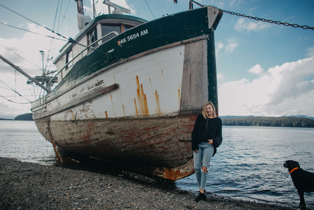 Abandoned fishing boats in Juneau, Alaska