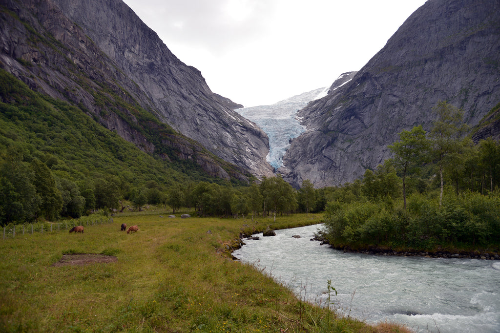Briksdal Glacier in Olden, Norway.  Cruising up the coast of Norway part 1 for Resolute Boutique