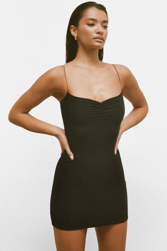 Joah Brown Silhouette Slip Dress Black 214DRS - Free Shipping at