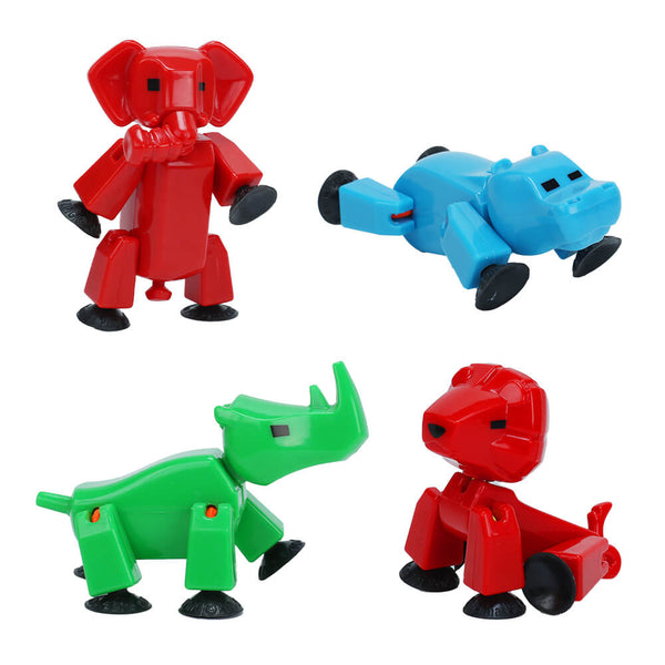 Zing Stikbot Pets 5 Pack, Set of 5 Stikbot Collectable Action Figures,  Includes 1 Bulldog, 1 Monkey, 1 Cat and 2 Dogs, Create Stop Motion  Animation