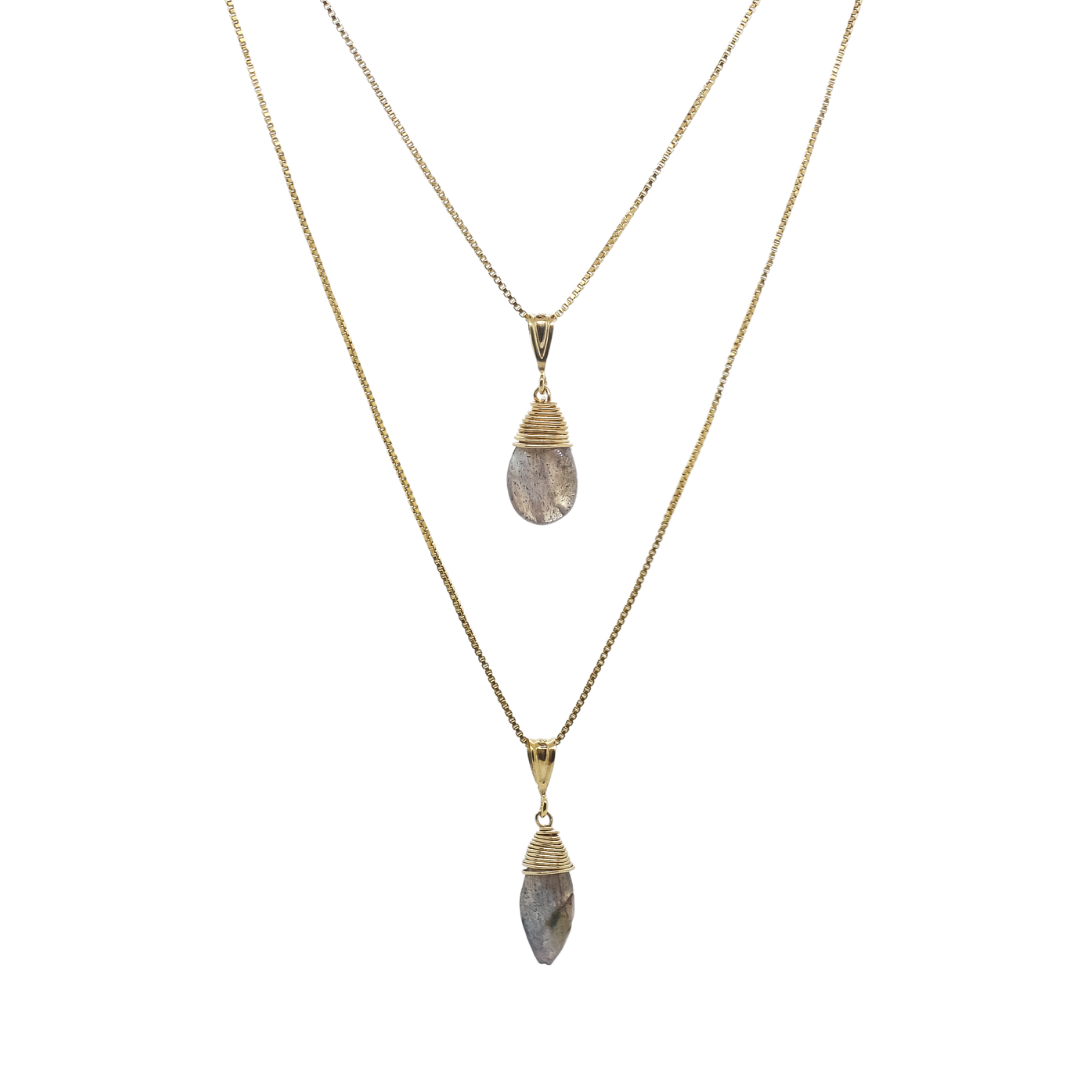 Teardrop Labradorite Necklace