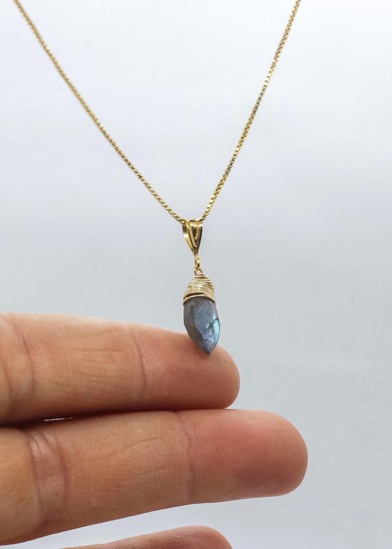 Marquise Labradorite Necklace