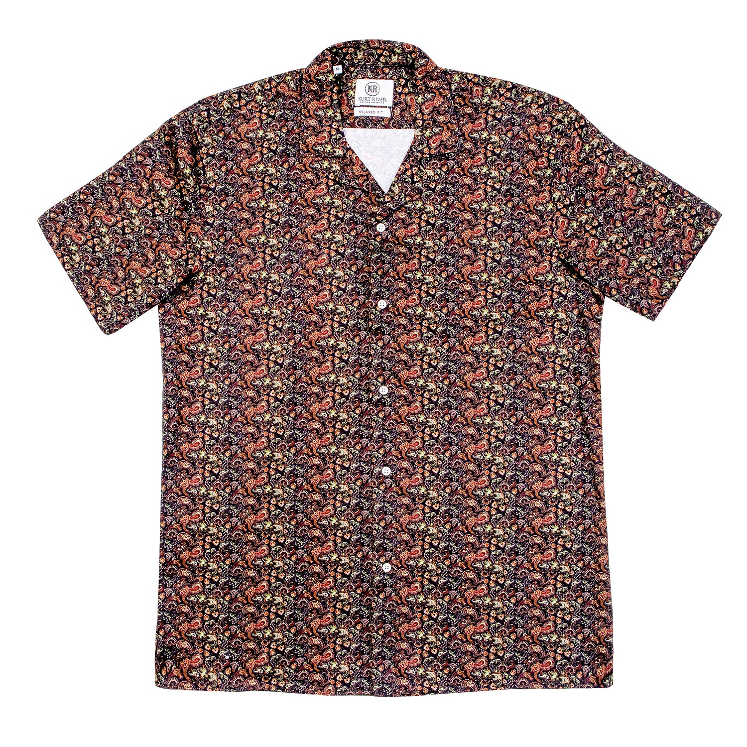 Brown Paisley Short Sleeve Shirt – Kurt River