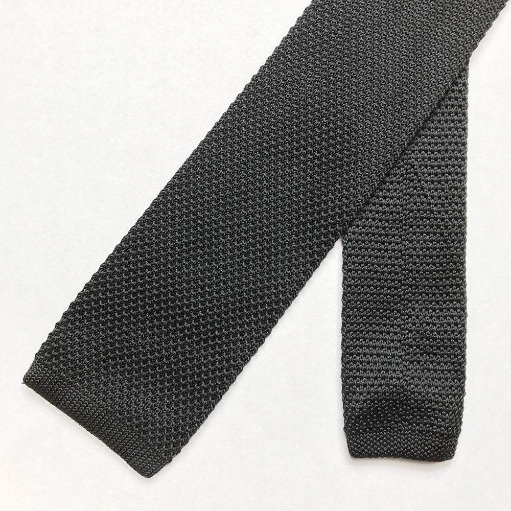 Black Knit Tie – Kurt River