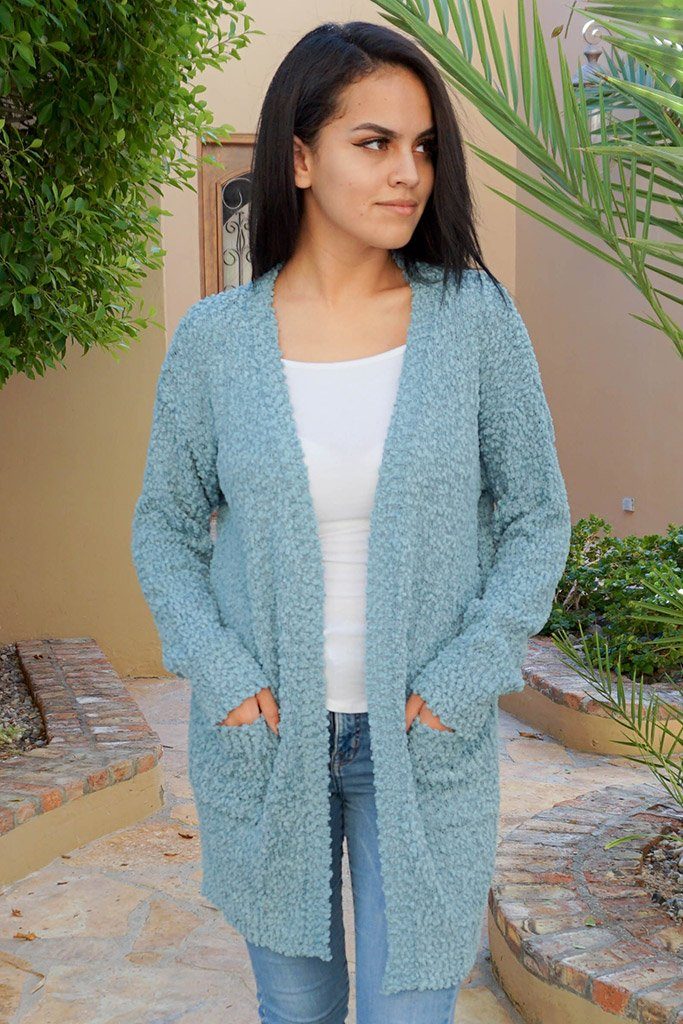 open knit cardigan sweater