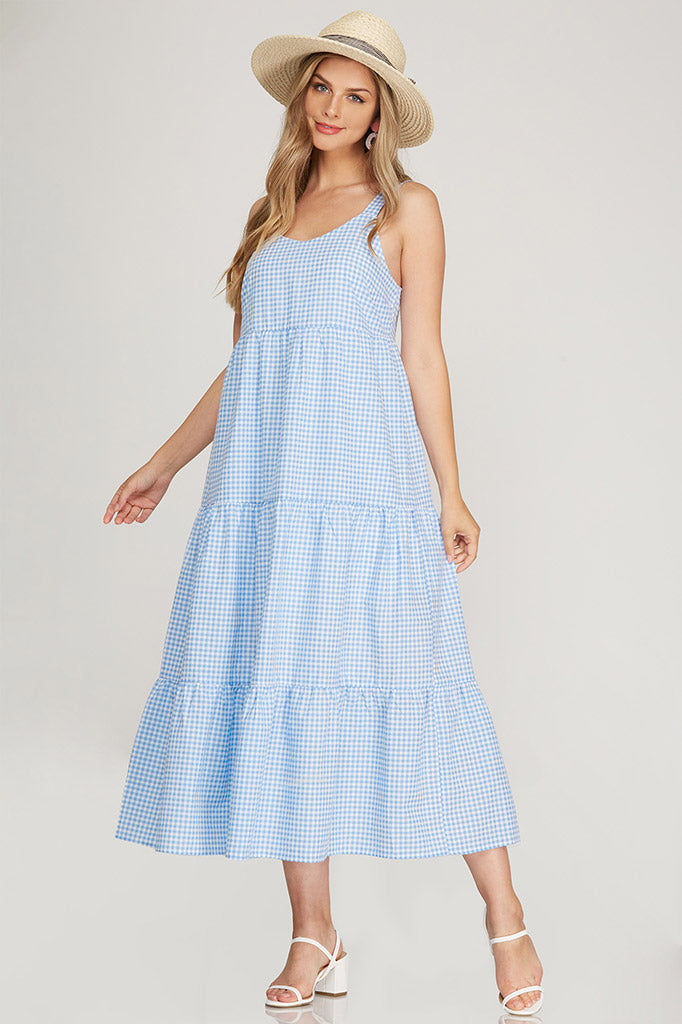 light blue casual dress with sleeves