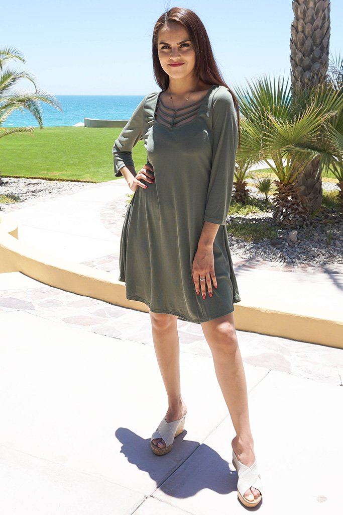 olive swing dress