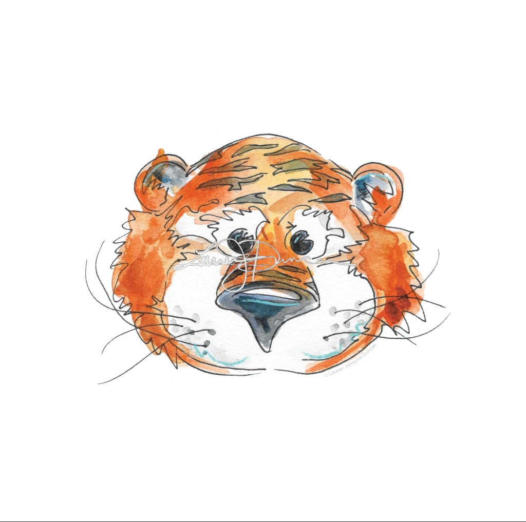 classic-watercolor-aubie-the-tiger-face-lauren-duncan-art