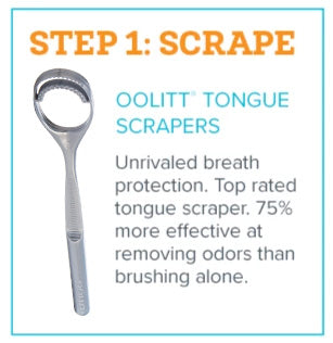 Fresh Breath in 3 Steps - Step 1 - Toungue Scraper