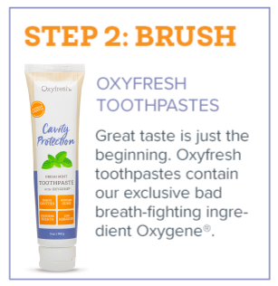 Fresh Breath in 3 Steps - Step 2 - Brush