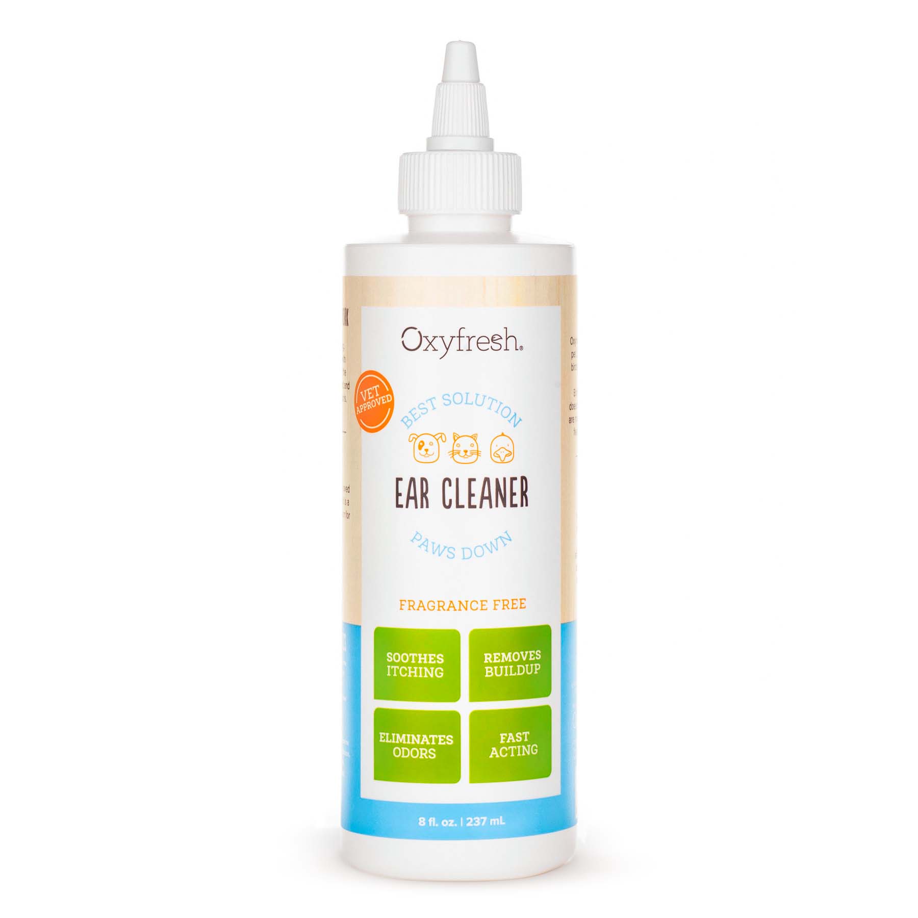 oxyfresh pet ear cleaner isolated image against a white background