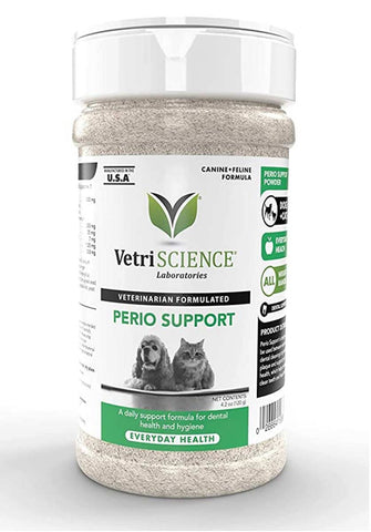 VETRISCIENCE Perio Support Teeth Cleaning Dental Powder For Dogs And Cats, Up To 192 Servings – Clinically Proven To Reduce Plaque And Tartar 