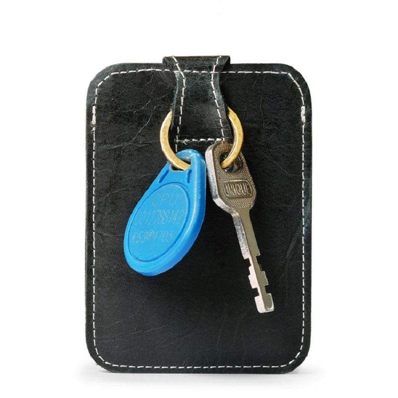 Mini Leather Card Holder Wallet & Keychain