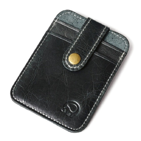 Mini Leather Card Holder Wallet & Keychain