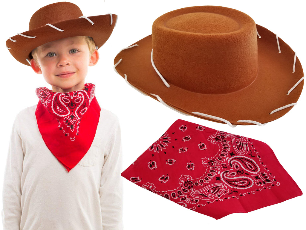 kids play cowboy hats