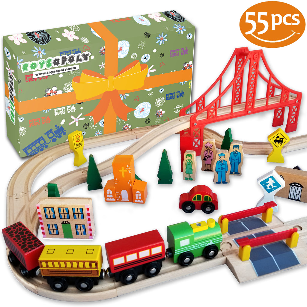 toysopoly wooden train track