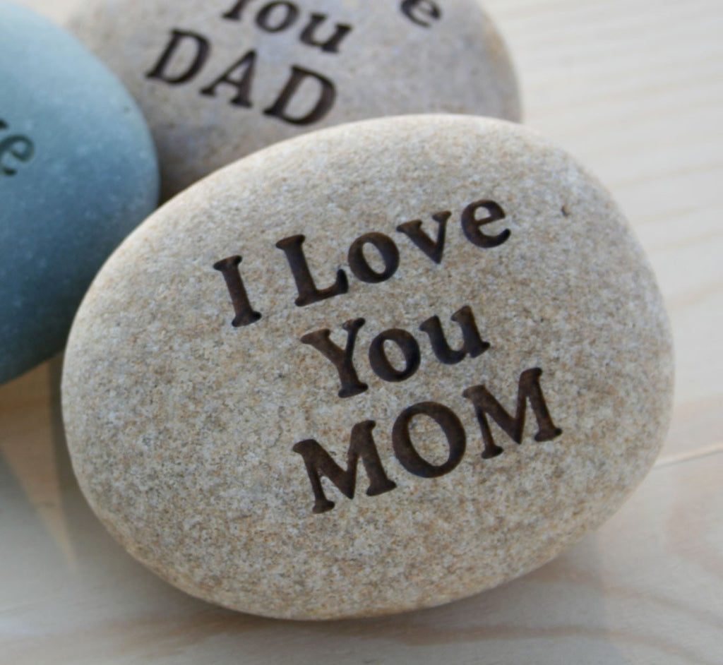 Gift For Father Grandpa Mom Grandma I Love You Dad Stone Pape Sjengraving