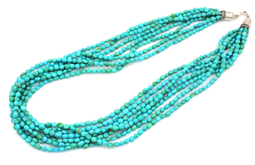 long strand turquoise necklace