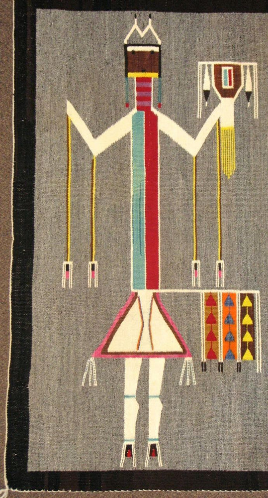 Navajo Weaving, 1940's Yei-Weaving-Navajo Weaving-Sorrel Sky Gallery