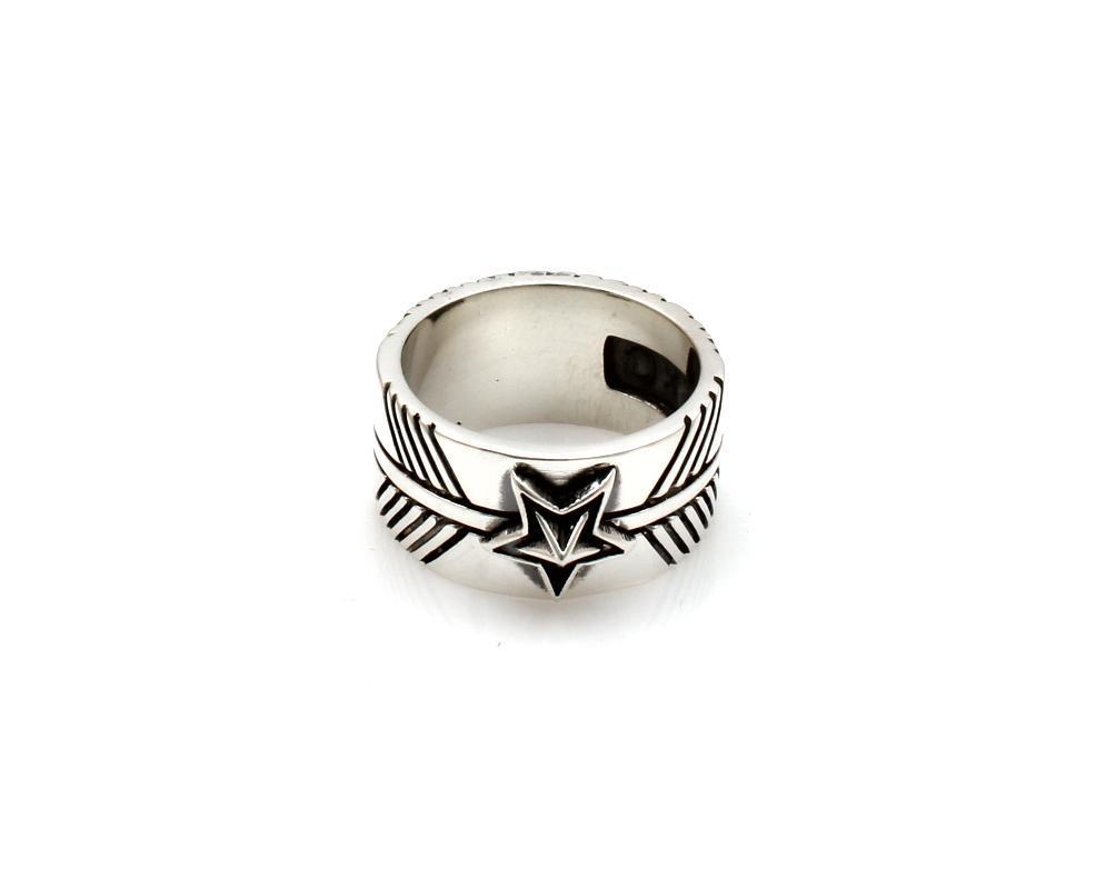 One Medium Star Feather Ring