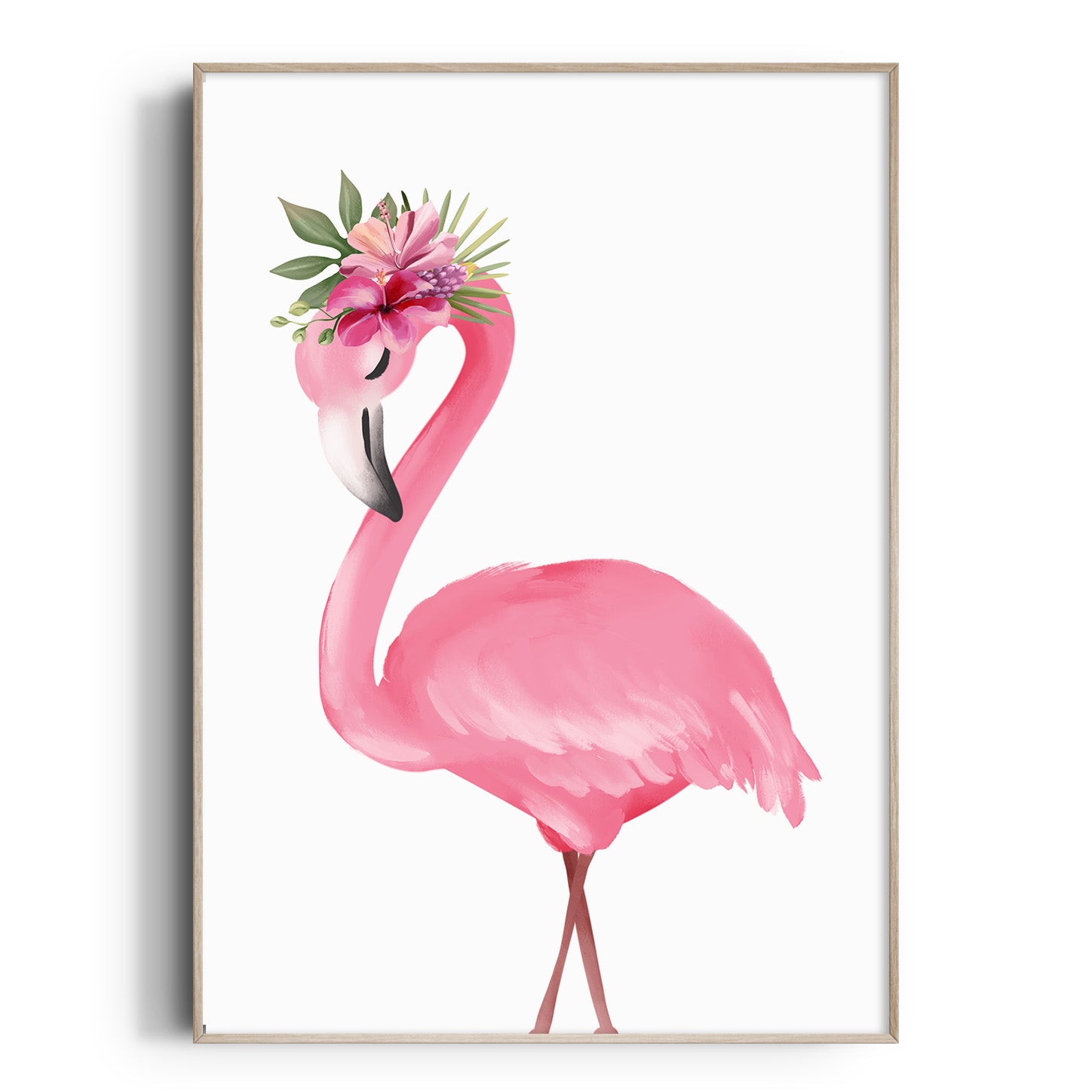 Pink Flamingos, Art Print at