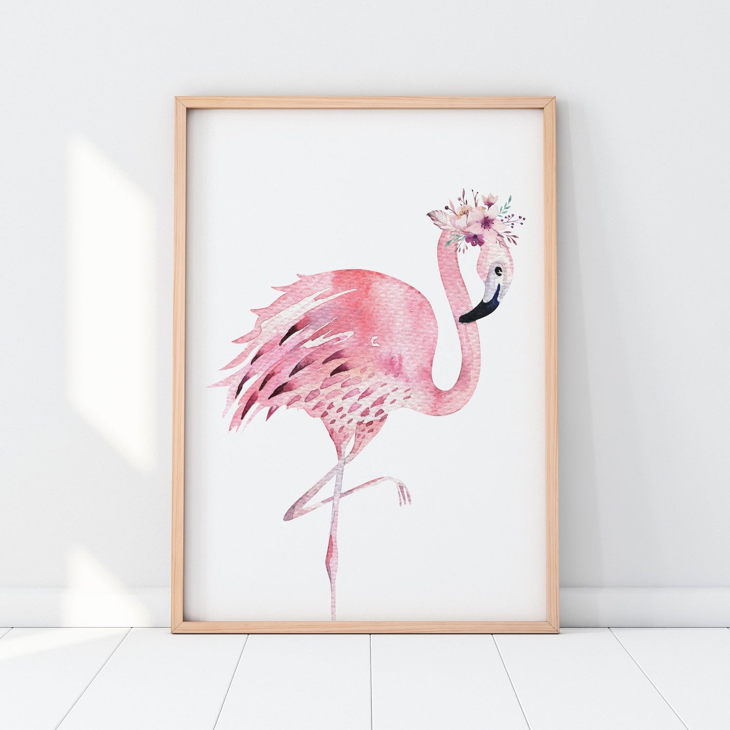 Pink Flamingo print by Editors Choice