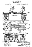1879 - Roller Skate - W. F. Cornelius - Patent Art Mug