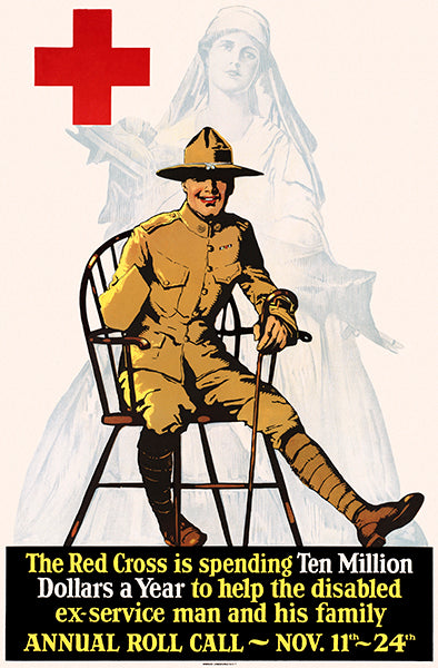 Red Cross Help The Disabled 1918 World War I Propaganda