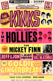 The Kinks - The Hollies - 1965 - Concert Poster