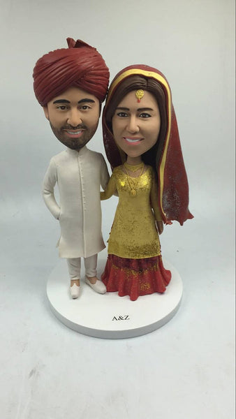 Indian Wedding Cake Topper Indian Personalized Wedding Cake Topper