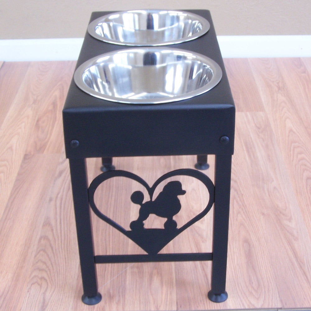 metal dog feeder