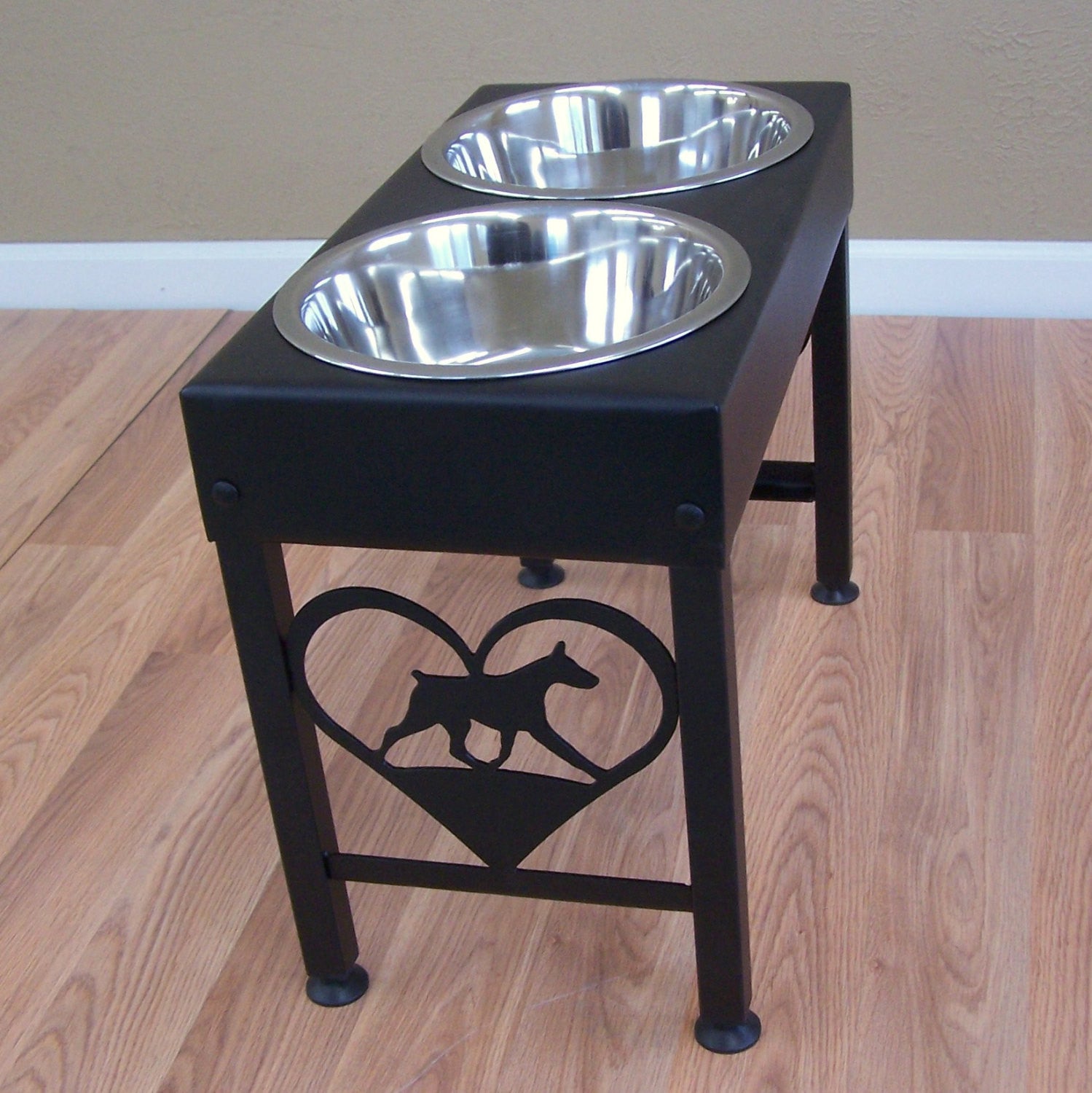 metal dog feeder