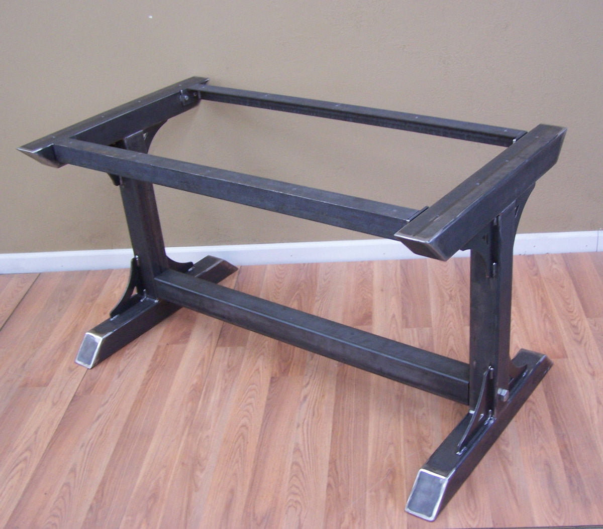 raw steel table legs