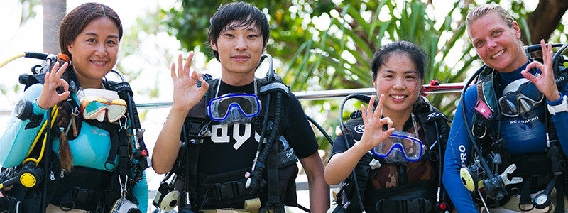 PADI certified Scuba diving instructors