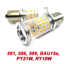 581, 586, 589, BAU15s, PY21W, RY10W