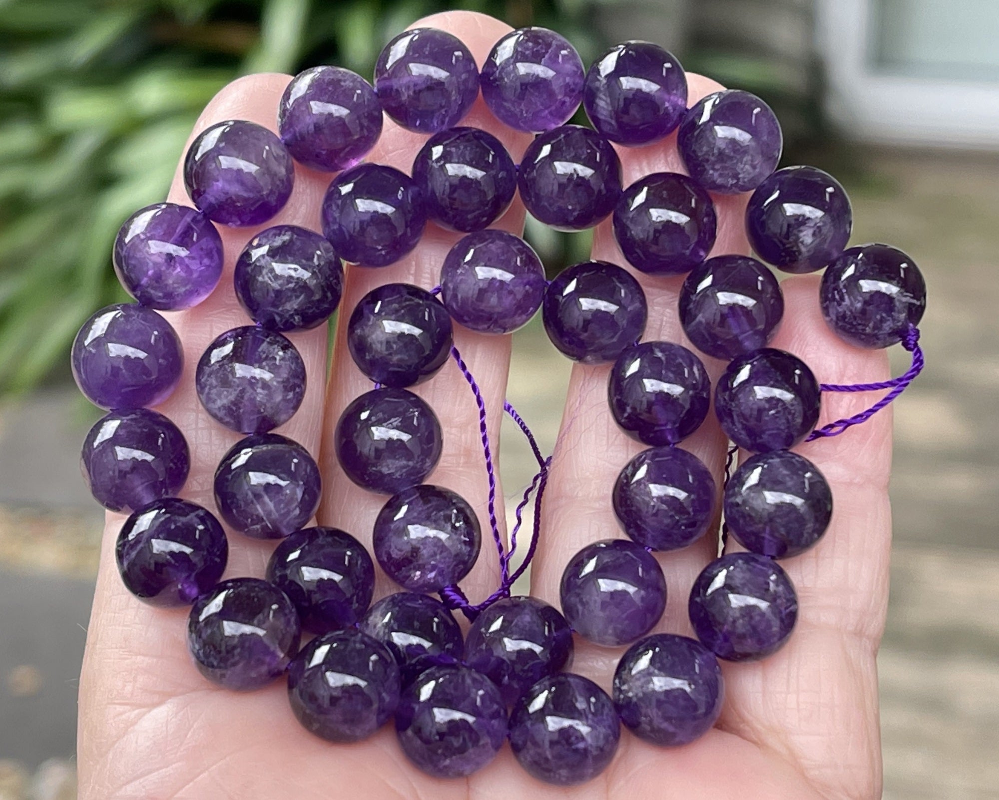 16 IN Strand 8-12 mm Amethyst Fine Gem Quality Nugget Faceted