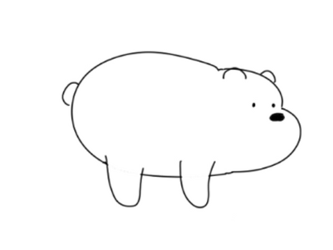 How To Draw We Bare Bears - Drawing The Face Ears Eyes And Tail With A Little C