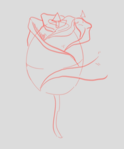 How To Draw A Rose - Drawing A Rose Step By Step - Filling The Gaps Of The Rose