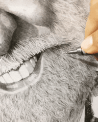 How To Draw - Sketching A Beard - Drawing Technique Called Hatching - Realistic Example