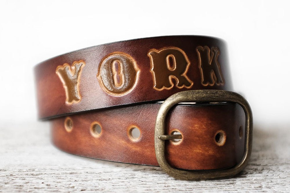 personalized leather belts