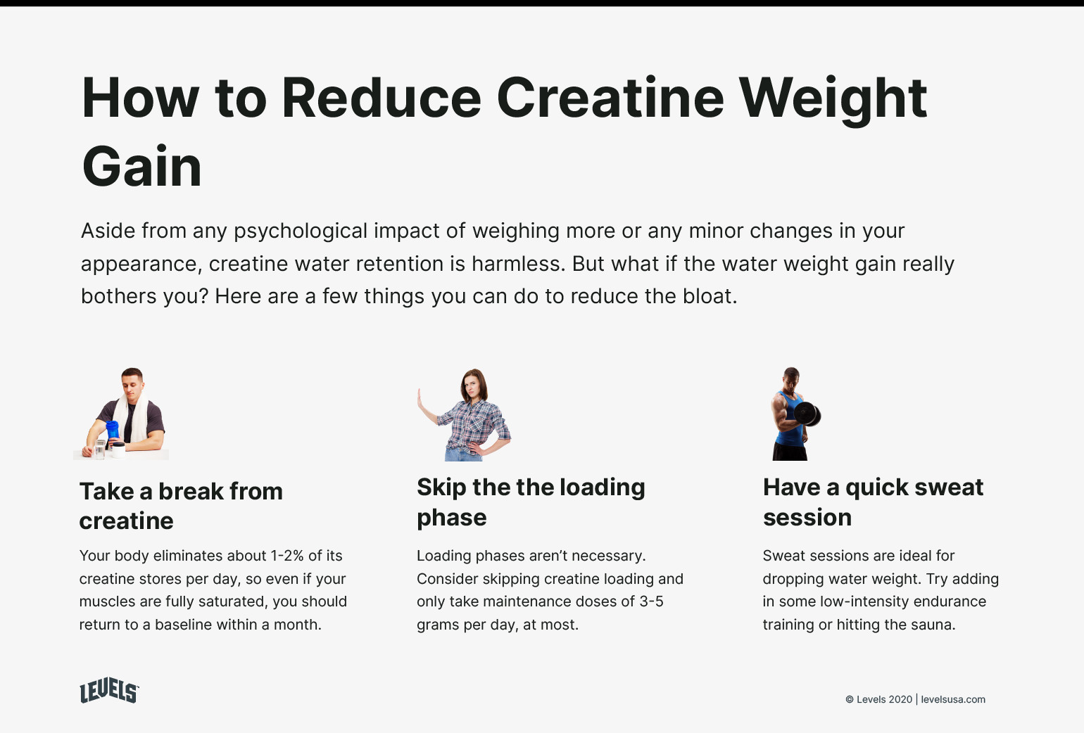 How To Reduce Creatine Weight Gain - Infographic