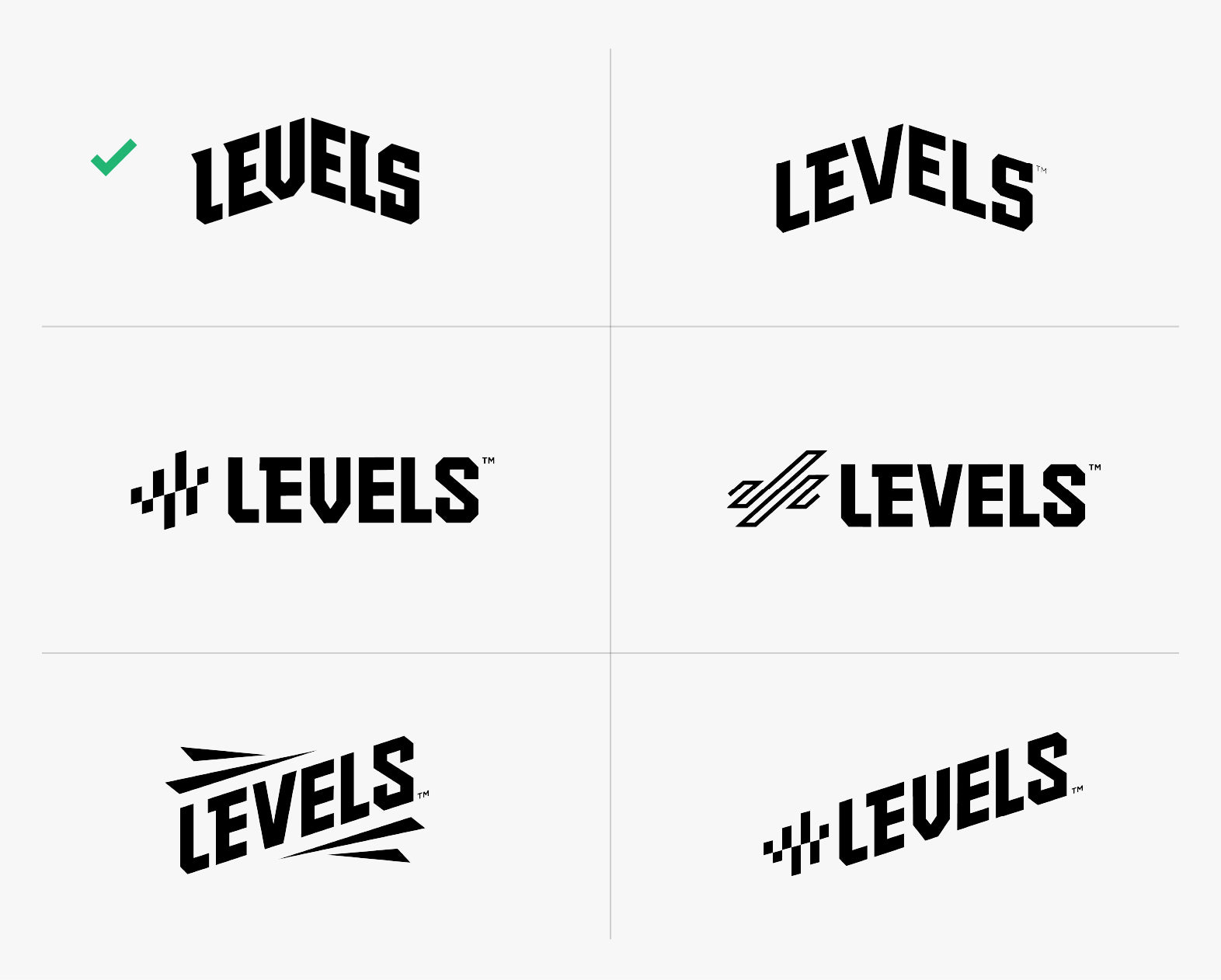 Levels logo concepts