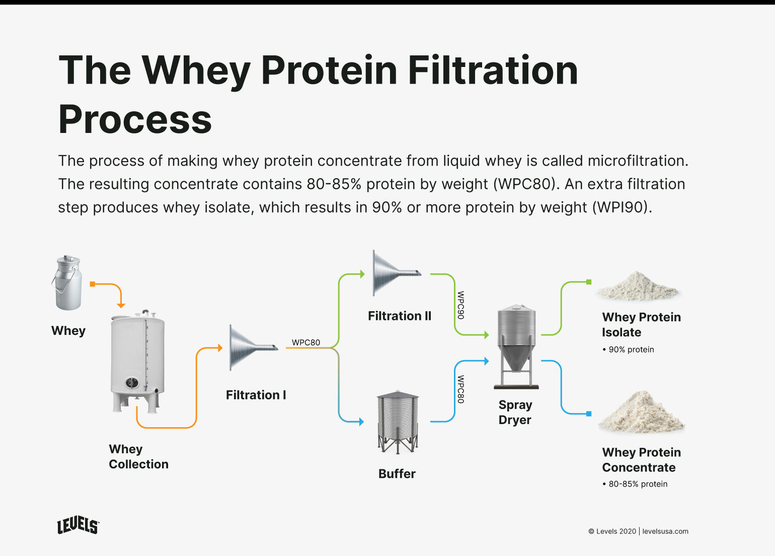 Whey Protein Filtration Process - Infographic