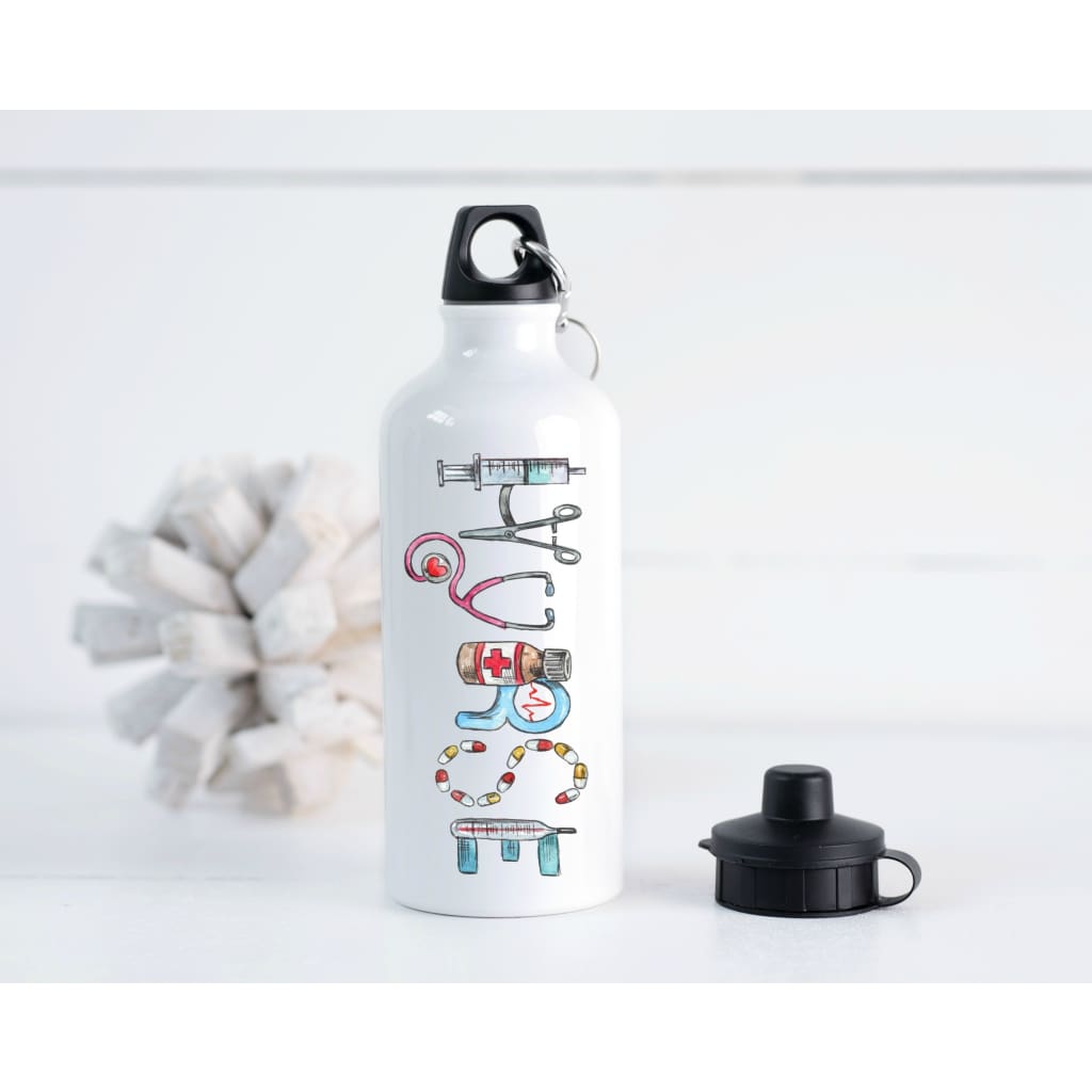 Nurse Design Custom Water Bottle - 17 oz - Stainless Steel - Full Color  Printing