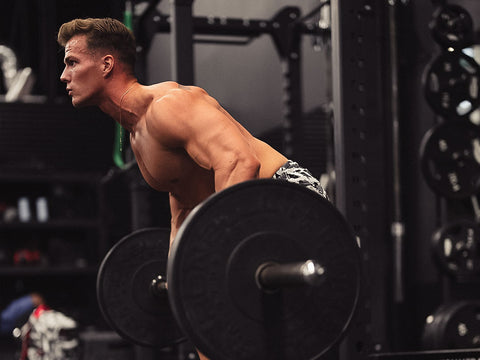 Michael Dean performing barbell row