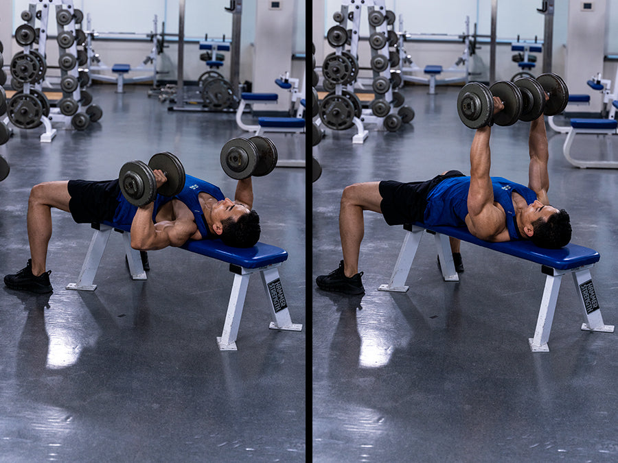 flat dumbbell press 