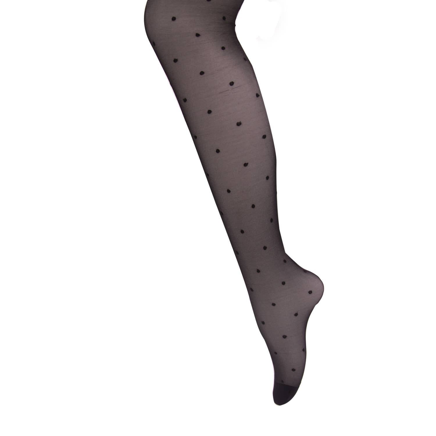 Black polka-dot tights, Accessories