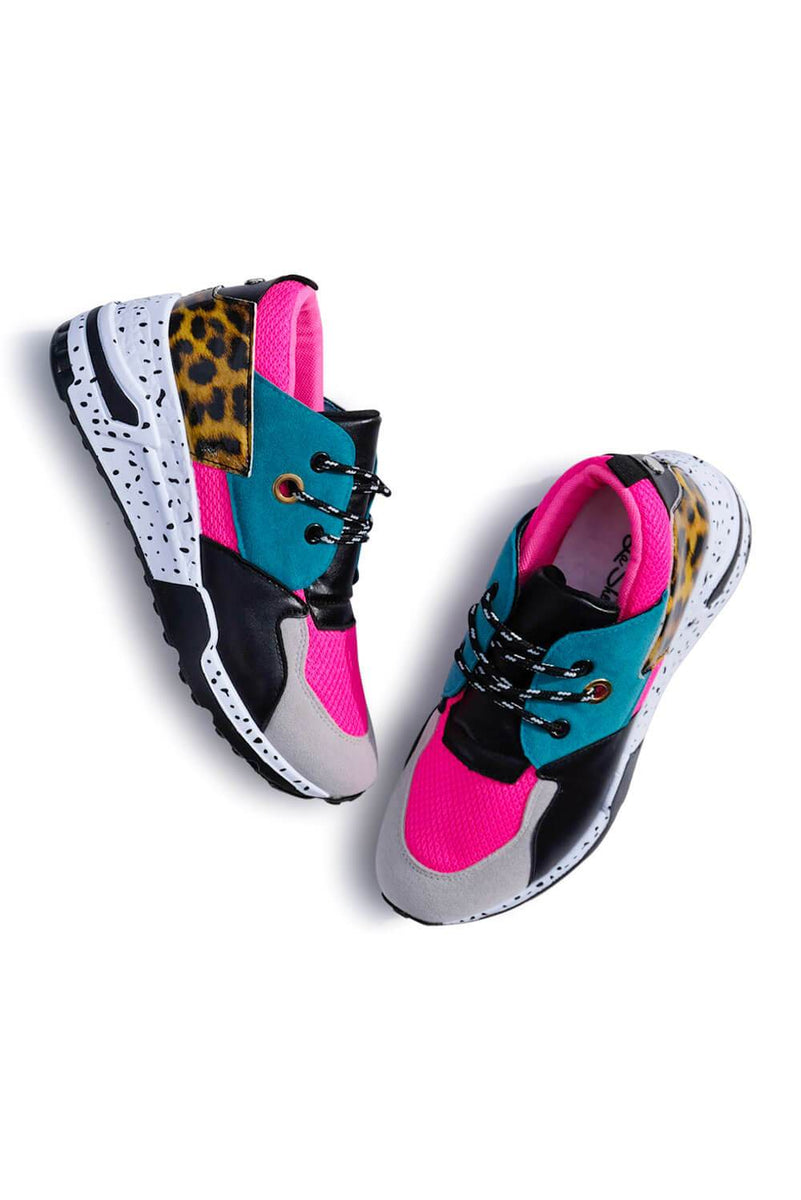 Leeds Duizeligheid Lief Coco Neon Patchwork Sneakers | Women's Shoes | MILK MONEY — MILK MONEY