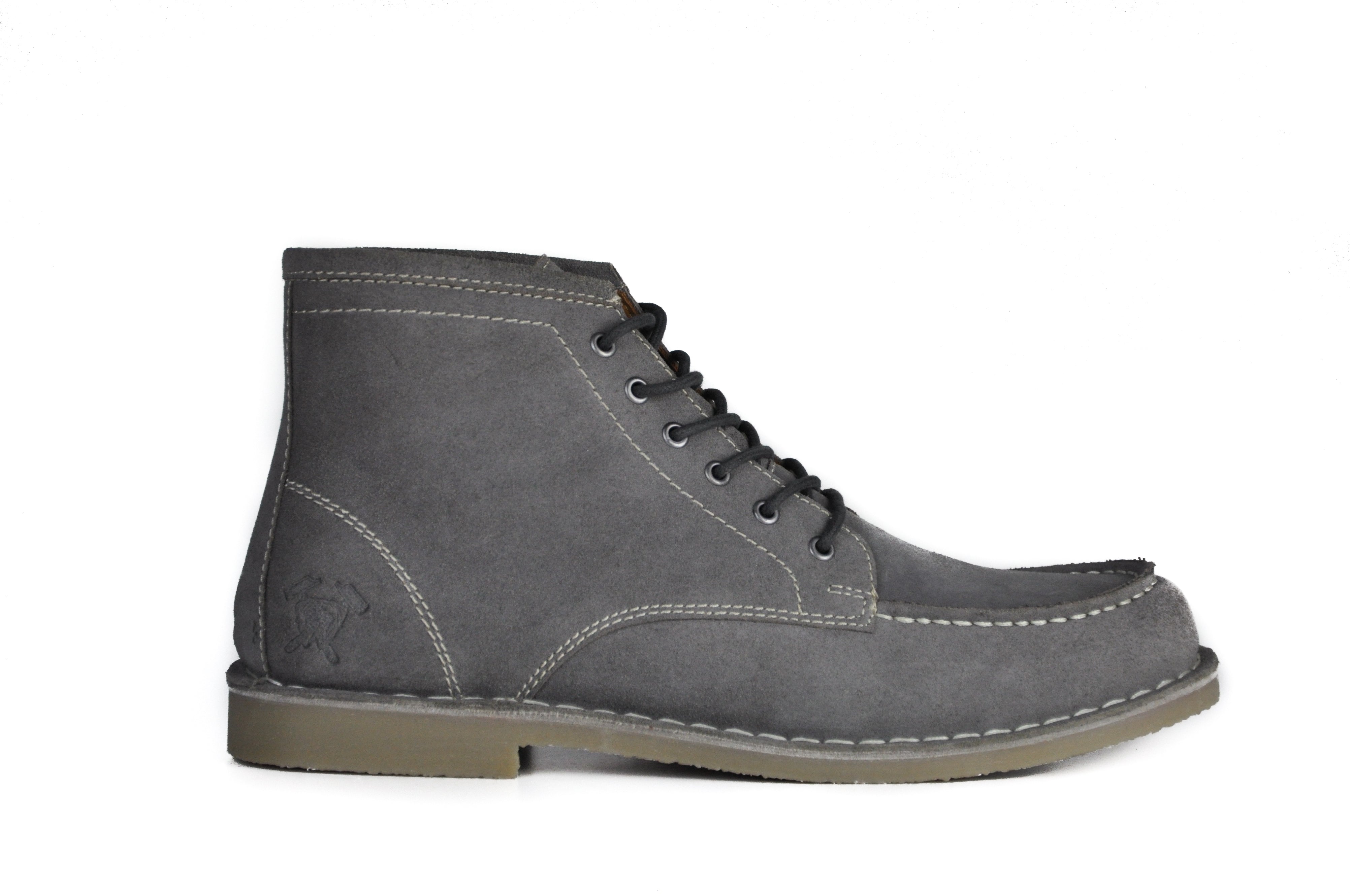 Classic Work Boot - The Cooper | Grey Suede - Hound and Hammer Boots